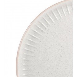 Prato 20,9cm Para Sobremesa Biseaute Em Ceramica Cor Branca L'Hermitage